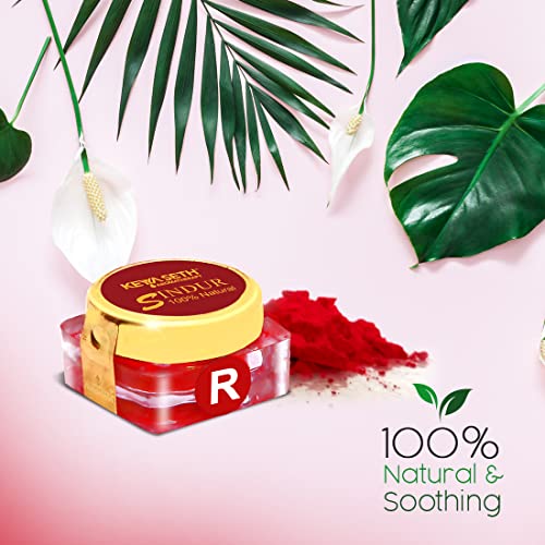 Keya Seth Aromatherapy 100% Natural Sindoor Dust, 3gm Sindoor (Red)