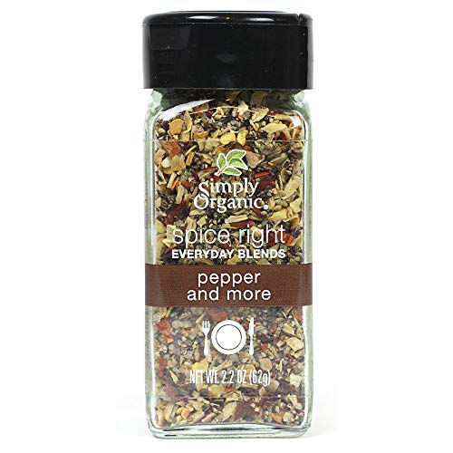 Simply Organic Spice Right Everyday Blends Pepper & More, Certified Organic, Vegan | 2.2 oz
