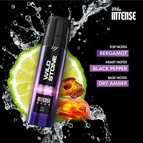 Wild Stone Intense Neon, Woods and Trance No Gas Long Lasting Deodorants for Men, Pack of 3 (120ml each)