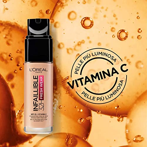 L'Oreal Paris Infallible 24H Fresh Wear Foundation, 300 Amber, 30 ml
