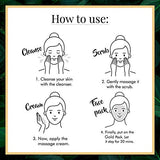 Good Vibes Sandalwood Skin Soothing Facial Kit - 4 Step Skin Care Includes Cleanser, Scrub, Cream and Pack - 10 g each - Cruelty Free