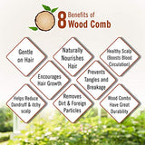 Keya Seth Aromatherapy, Neem Wooden Comb Wide Tooth for Hair Growth for Men & Women All Purpose Small Size.