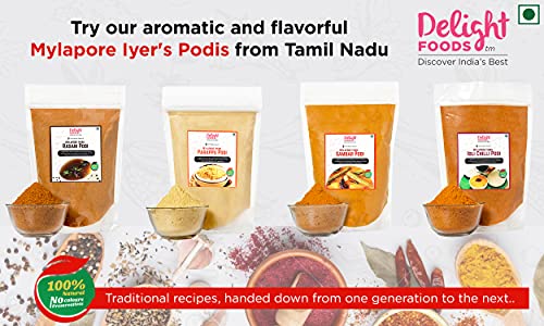 Delight Foods Mylapore Iyer's  Idli Chilly Podi 350g - Ready Masalas | Mixed Spices | Tamil Nadu Special | NO PRESERVATIVES