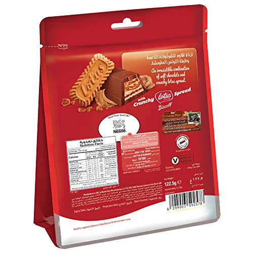 Kitkat Nestle Milk Mini Moments with Lotus Biscoff, 122.5 g