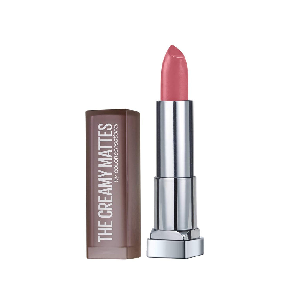 Maybelline New York Color Sensational Creamy Matte Lipstick, 642 Pop of Pink, 3.9g