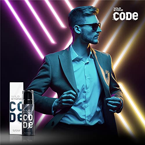Wild Stone Code Platinum No Gas Body Perfume for Men, Long Lasting Intense Fragrance for Party Wear -120 ml