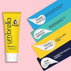 Keya Seth Aromatherapy Umbrella Sunscreen Solution SPF 60 and PA+++, 100 ml