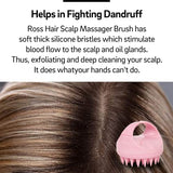 FLYNGO Hair Scalp Massager Scrub Shampoo Brush with Soft Silicone Bristles Exfoliator Ergonomic Scrubber Comb for Dandruff Removal, Improve Hair growth Relax Thick Curly Hair for Men, Women