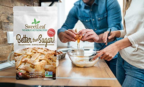 SweetLeaf Better Than Sugar Organic Stevia Granular Sweetener - Blend for Baking, Stevia Powder, Zero Calorie Sweetener, Sugar Free, Non-GMO, Gluten-Free, Keto, Granular Sugar Substitute - 14 Oz