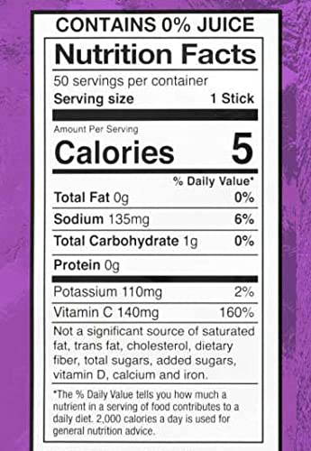 Sqwincher Zero Qwik Stik Sugar Free, Grape, .11 0z (Pack of 50)
