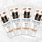 Good Vibes Sandalwood Skin Soothing Facial Kit - 4 Step Skin Care Includes Cleanser, Scrub, Cream and Pack - 10 g each - Cruelty Free