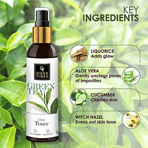 Good Vibes Oil Control Combo Kit (Tea Tree & Papaya Serum 10ml + Tea tree Face Wash 120 ml + Green Tea Toner 120 ml)