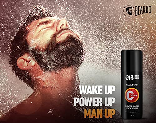 Beardo Vitamin C Power Foam Facewash 130 ml |Cleanses & refreshes | Reduce blemishes & fine lines