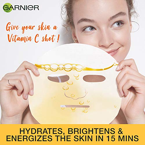 Garnier Skin Naturals, Fresh Mix Vitamin C, Face Serum Sheet Mask (Orange, 33 g)