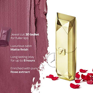 Faces Canada Ultime Pro Belle De Luxe Jewel Cut Matte Lipstick, Purple, Victorian Mauve 09, 3 g