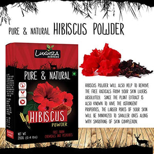 Luxura Sciences Hibiscus Powder For Hair Improvement 200 Grams, Hibiscus Flower Powder Natural.