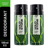 Wild Stone Forest Spice Deodorants for Men, Pack of 2 (150ml each)