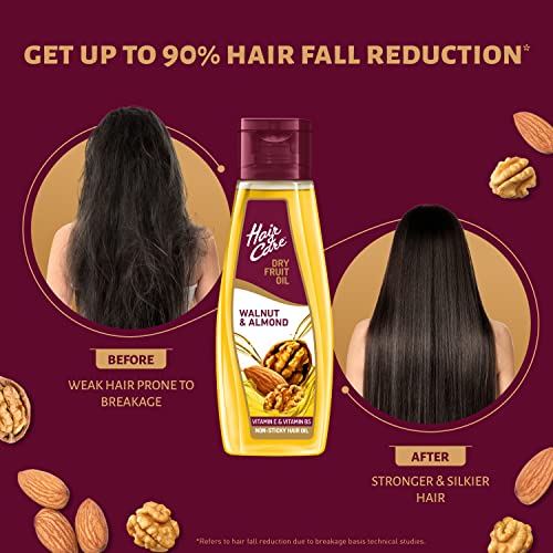 Hair & Care with Walnut & Almond,Non-Sticky Hair Oil, 300 ml