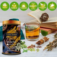 Exotic Aromas Herbal Green Tea, (200 G serves 100 cups) with Ashwagandha, Giloy, Amla, Cinnamon, Fennel, , Peppermint and Moringa, Green Tea for Weightloss, Detox and Immunity