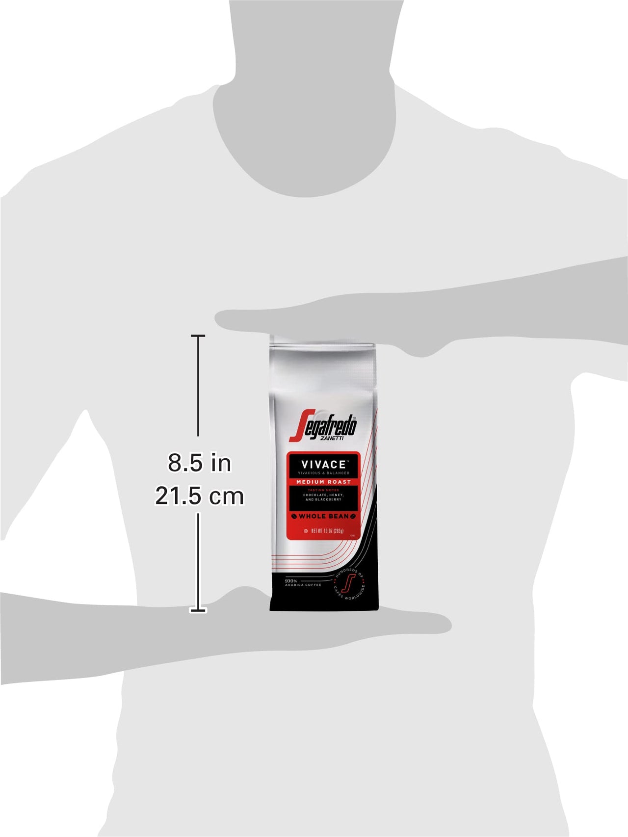 Segafredo Zanetti Tempo Blend Whole Bean Coffee, Vivace Medium Roast  10 Oz Bag  Made With Arabica Coffee, World-Class Coffee Experience, Vivacious & Balanced Flavor