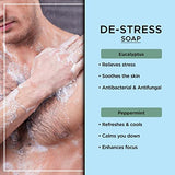 The Man Company De-stress Soap with Eucalyptus & Peppermint | Calms & Rejuvenates | Cooling Effect | Antibacterial & Antifungal | For All Skin Types- 100 gm (Pack of 2)