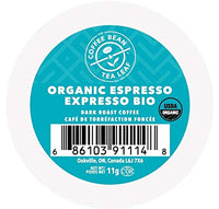 Coffee Bean and Tea Leaf Coffee Pods, Organic Espresso Coffee, Dark Roast Coffee for Keurig K Cups Brewers, 24 Count