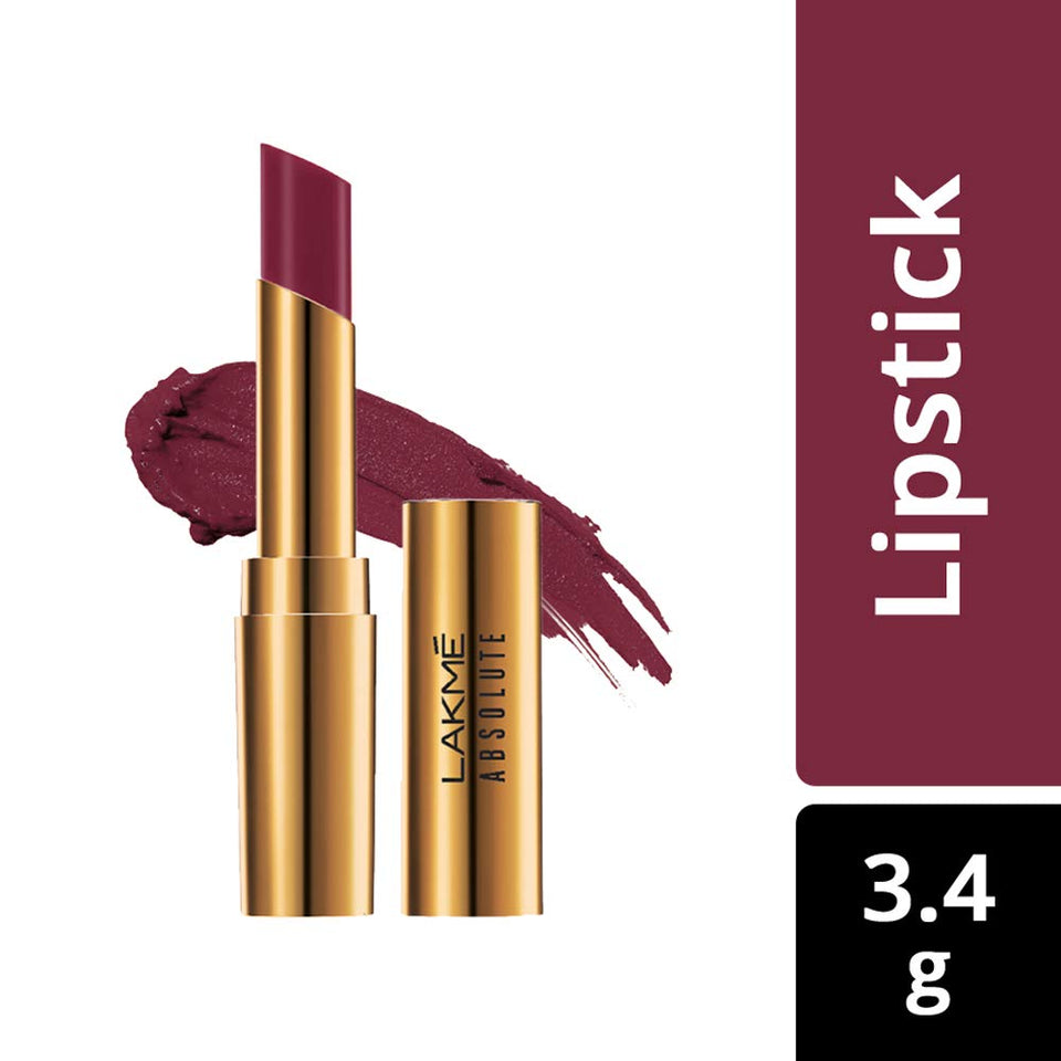 Lakmé Absolute Argan Oil Lip Color, Juicy Plum, 3.4g