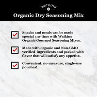 Watkins Organic Taco Gourmet Seasoning Mix, 1 oz. Packets,12 Count(Pack of 1)