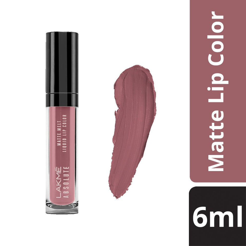 Lakmé Absolute Matte Melt Liquid Lip Color, Mild Mauve, 6ml