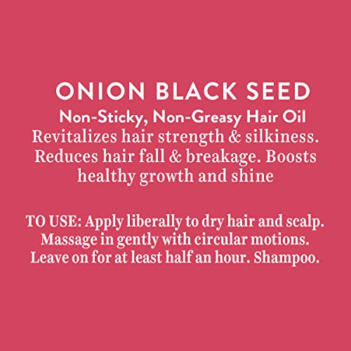 Biotique Onion Black Seed Hair Oil for Silky and Strong Hair, 200ml | Controls Hair Fall, Promotes Growth