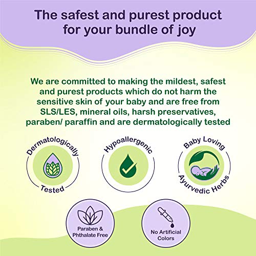Dabur Baby Wash: pH 5.5 balanced with No Harmful Chemicals & Tear Free Formula |Contains Aloe Vera & Calendula |Hypoallergenic & Dermatologically Tested with No Paraben & Phthalates - 500 ml