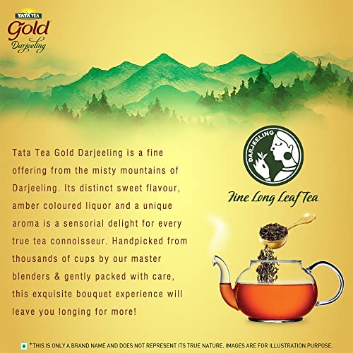 Tata Tea Gold Darjeeling | Fine Long Leaf Authentic Darjeeling Tea | Black Tea | 75g