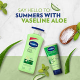Vaseline Intensive Care Aloe Fresh Hydrating Body Lotion 400 ml, Daily Moisturizer for Dry Skin, Gives Non-Greasy, Glowing Skin - For Men & Women