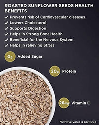 True Elements Roasted Sunflower Seeds 125g - Healthy Snacks | Sunflower Seeds for Eating | Fibre Rich