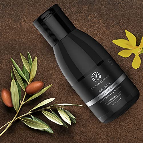 The Man Company Charcoal Face Wash (Buy 1 Get 1 Free) | Ylang Ylang & Argan Oils | Anti Pollution, Acne Oil Control | Deep Cleansing | Blackheads Removal | All Skin Types