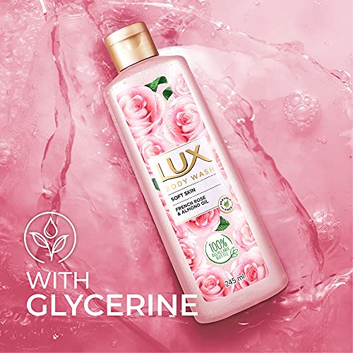 Lux Shower Gel, French Rose Fragrance & Almond Oil Bodywash, With Glycerine For Soft & Glowing Skin, Paraben Free, 245 ml