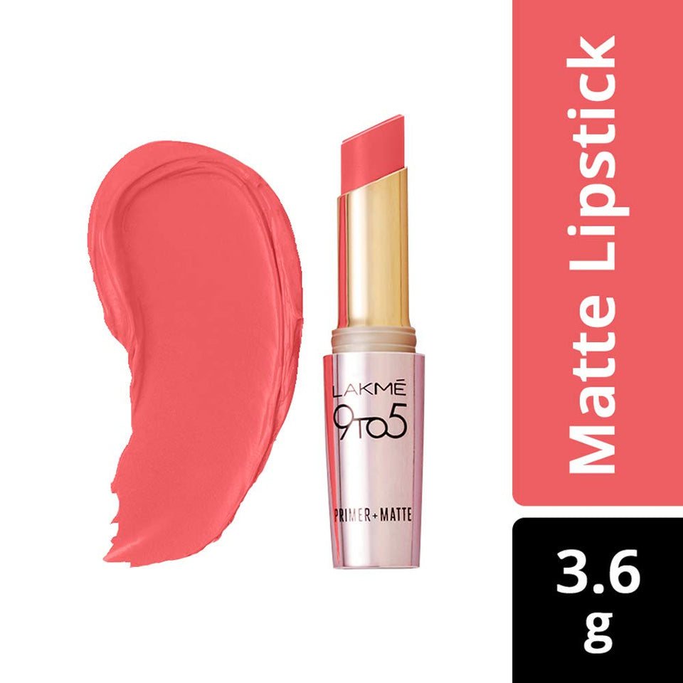 Lakmé 9 to 5 Primer with Matte Lip Color, MP12 Sorbet Tuesday, 3.6g