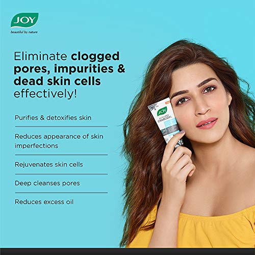 Joy Activated Charcoal Face Wash | Skin Purifying and Deep Detox | Fights Pollution, Blackheads, Whiteheads, Dark Spots, Acne and Pimples | Oil Control | Deep Pore Cleansing - Paraben Free -150 ml