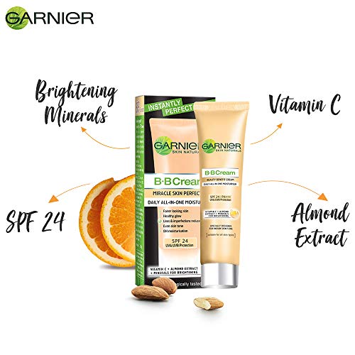 Garnier Skin Naturals BB Cream, (Pack of 2) 30 gm + 30 gm, Beige
