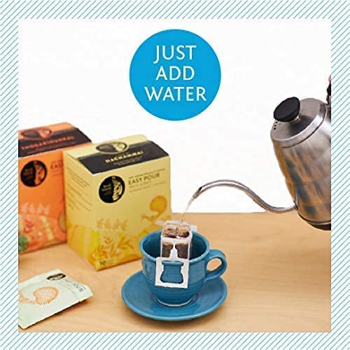 Blue Tokai Easy Pour Coffee Brew Bags (Medium Roast) | Monsoon Malabar | Nutty & Earthy | Pack of 5 | 100% Arabica Specialty Coffee | Just pour hot water