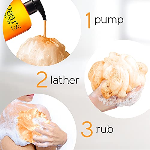 Pears Pure & Gentle Original Body Wash With Glycerin, Dermatogically Tested, 100% Soap Free Shower gel,Imported,500 ml (Free Loofah)