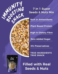 True Elements 7 in 1 Nuts and Seeds Mix (125g * 2) - Mix Seeds for Eating | Seed Combo | Healthy Snacks | Roasted Seeds