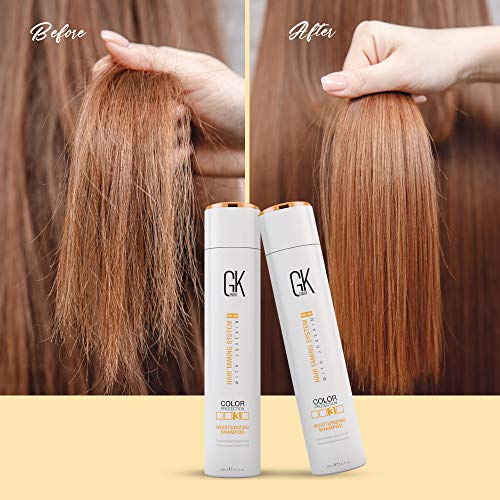 Gk Moisturizing Shampoo For Dry And Frizzy Hair Delivers Hydration And Nourishes Dry Brittle Hair Deeply With Natural Keratin And Seed Oils Extracts - Sulphate And Paraben Free Shampoo 300ml