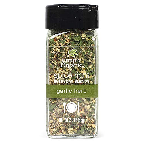 Simply Organic Spice Right Everyday Seasoning Blends, Garlic & Herb, Certified Organic | 2 oz