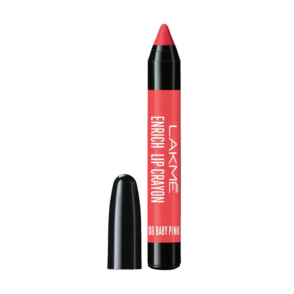 Lakmé Enrich Lip Crayon, Baby Pink, 2.2g