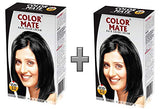 Color Mate Hair Color Cream, Natural Black, 130 ml (Pack of 2)