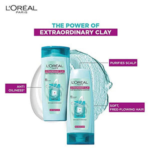 L'Oreal Paris Extraordinary Clay Shampoo, 175ml (With 10% Extra)