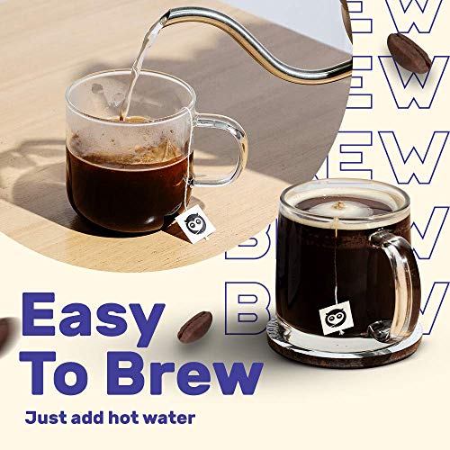 Sleepy Owl Coffee Cinnamon Hot Brew Bags | Set of 10 Bags - Makes 10 Cups | 3 Step Brew - No Equipment Required | 100% Arabica Beans - Sourced Directly from Farms
