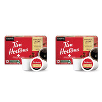Tim Hortons Original Blend, Medium Roast Coffee, Single-Serve K-Cup Pods Compatible with Keurig Brewers, 12ct K-Cups (Pack of 2)