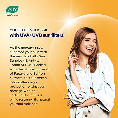 Joy Hello Sun Sunblock & Anti Tan Lotion Sunscreen SPF 40 PA+++,120ml